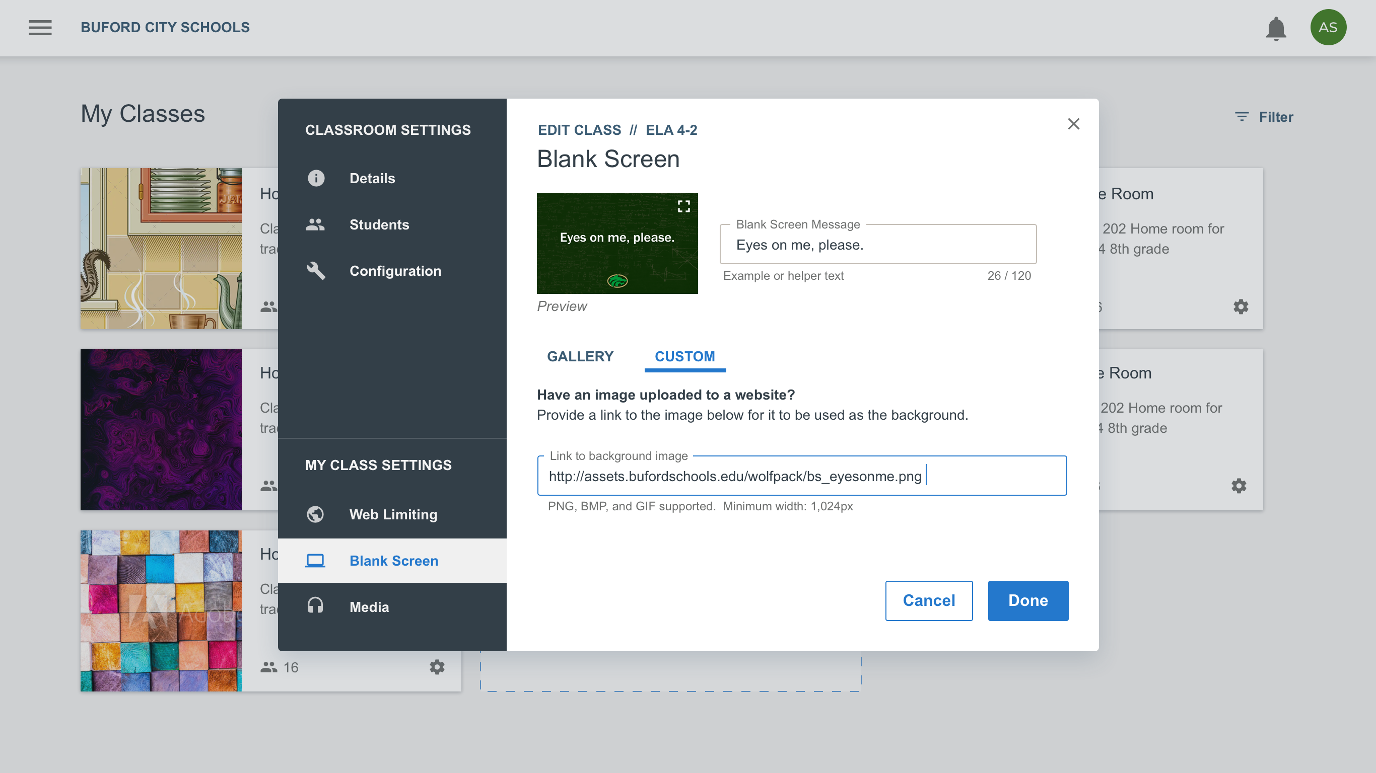 LSA blank screen settings