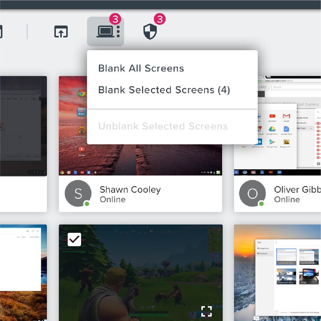 LSA blank screen menu